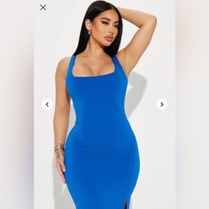 Forever 21 Vibrant Blue Midi Dress
